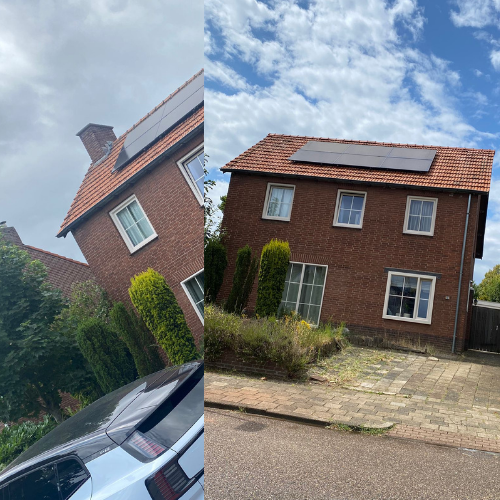 Schoorsteen verwijderen before after